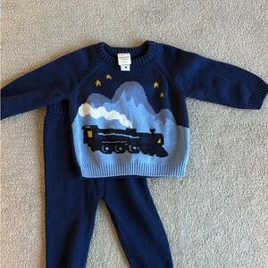 Hanna Anderson Warner Bros™ The Polar Express Baby Sweater & Pants Set 12-18 mos